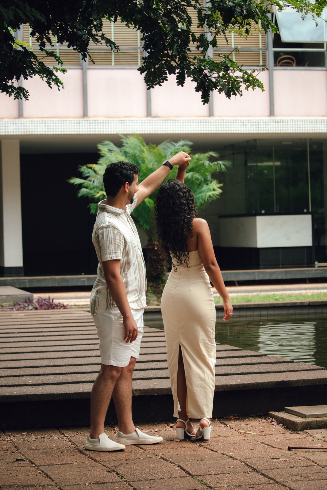 Retrato do casal em momento de cumplicidade